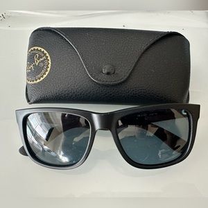 RayBan Justin Polarized Sunglasses Ice Blue Lens